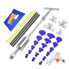 A wide variety of car dent puller kit options are available to you, such as color, warranty, and customized support. Buy Online Auto Car Dent Repair Tool Paintless Dent Puller Kit Dent Removal Slide Hammer Glue Sticks Reverse Hammer Glue Tabs Hail Damage Alitools