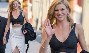 Adrianne Palicki shows off her toned abs in plunging crop top | Daily Mail  Online