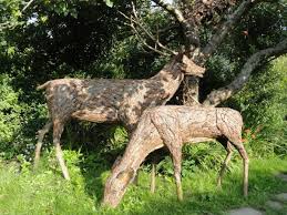 lifesize deer garden sculptures