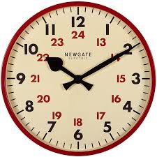 Newgate Putney Clock Gloss Red