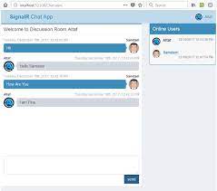 signalr chat app with asp net weorm