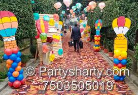 hot air balloon theme birthday party