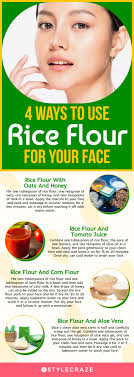 rice flour on the skin