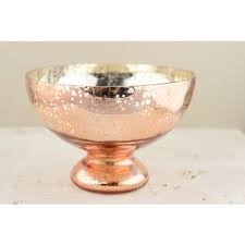 mercury glass compote bowl blush