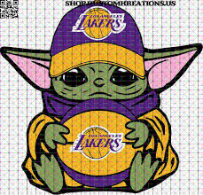 Use these free lakers png #48693 for your personal projects or designs. Baby Yoda With Los Angeles Lakers Basketball Svg Kustom Kreations