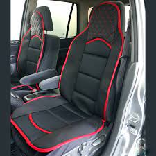 Cars Universal Black Red Leather Textil