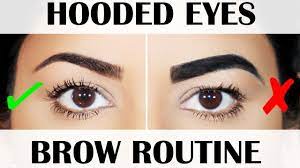 how to hooded eyes eyebrow tutorial