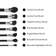 7 piece face brush set bh cosmetics