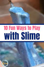 sensory games using homemade slime