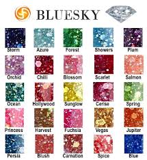 Bluesky Diamond Colour Chart By Www Luvlinail Com Colors