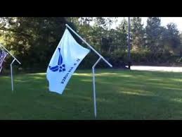 In this video i go over the steps to build a flagpole that you can put in your front yard. Diy Rotating Flag Pole Built Of Pvc With Directions Diy Youtube