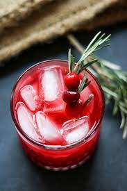 fresh cranberry vodka spritzers with