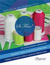Superior Threads 11602 401 So Fine Snow 3 Ply 50w Polyester Thread 3280 Yd