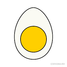 シンプルなゆで卵イラストのフリー素材｜イラストイメージ