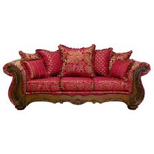 Kate Sleigh Style Sofa Carved Wood