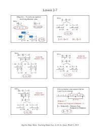 2 7 Solving Absolute Value Equations