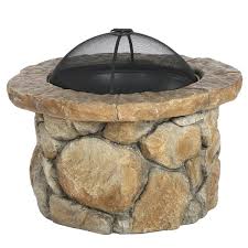 Round Cement Wood Burning Fire Pit