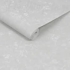 Plain Off White Textured Wallpaper
