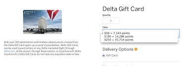 delta airlines gift card hot