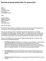 business proposal letter exles how
