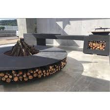 Outdoor Table With Fire Pit Ø 300 Cm