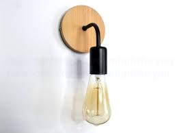 Wooden Wall Sconce Simple Minimalist