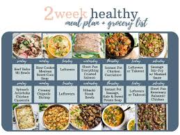 2 week healthy meal plan wholesomelicious