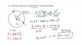find subtended angle from arc length