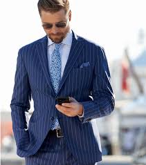 Boggi Blue Pinstripe Suit Suit Fashion Mens Blue