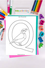 If you want colored (already filled with colors) quail graphic to print then click print quail coloring page (color). Letter Q Coloring Page Download Print Learn Kids Activities Blog