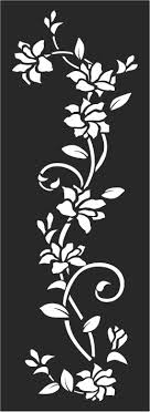 Glass Etching Flower Pattern Wall Decal