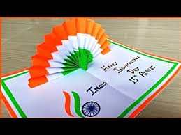 Independence Day Popup Greeting Card For 15th August Diy