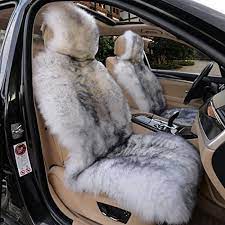 Imqoq A Pair Genuine Sheepskin Car Seat