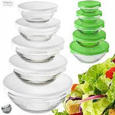 Glass Bowls Food Storage Kitchen Set