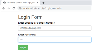 login form in codeigniter