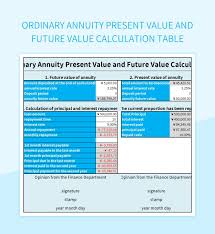 ordinary annuity present value and
