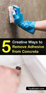 remove adhesive from concrete