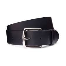 Casual Black Belt With Silver Buckle