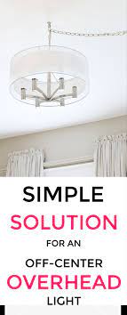 off center ceiling light solution