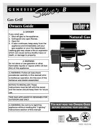 genesis silver b ng owners guide 55021