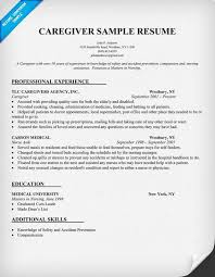 Caregiver Resume Sample Resumecompanion Com Resume Samples