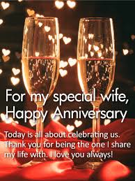 special wife happy anniversary card