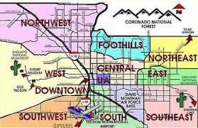 Map Of Tucson Az And Surrounding Areas Homes By Area Of