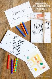 Free Printable Birthday Gift Card Envelopes Yellow Bliss Road