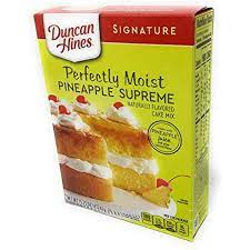 Duncan Hines Signature Pineapple Supreme Cake Mix 4 Pack Walmart  gambar png