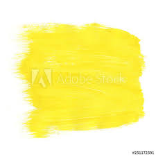 abstract watercolor yellow paint brush