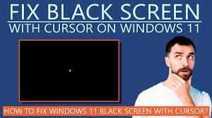 how to fix black screen with cursor on