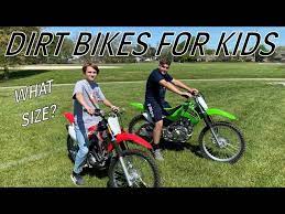 sizing dirt bikes with kids you