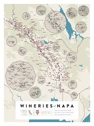 Pop Chart Lab Napa Wine Map Wineries Of Napa Poster Print 18 X 24 Multicolored