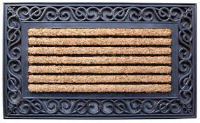 clic rubber coir brush doormat